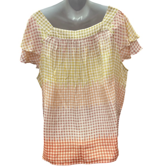 LC Lauren Conrad 2X women’s cap ruffle sleeve summer shirt - Picture 5 of 6